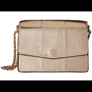 9801 TORY BURCH Robinson Convertible Shoulder Bag ALMOND NATURAL